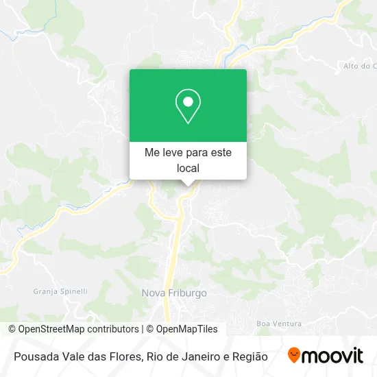 Pousada Vale das Flores mapa