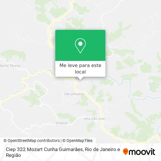 Ciep 322 Mozart Cunha Guimarães mapa
