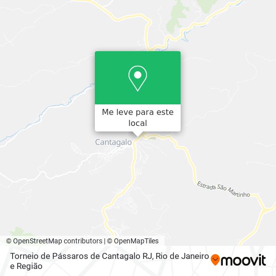 Torneio de Pássaros de Cantagalo RJ mapa