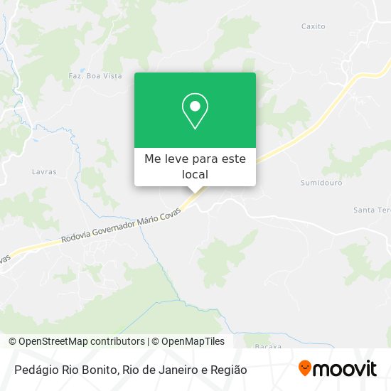 Pedágio Rio Bonito mapa