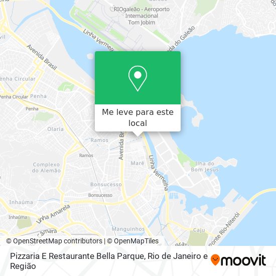 Pizzaria E Restaurante Bella Parque mapa
