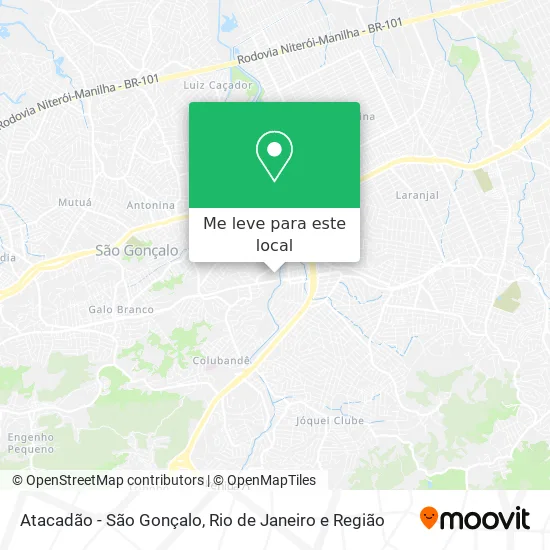 Atacadão - São Gonçalo mapa