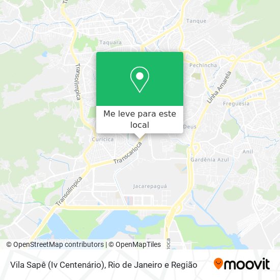 Vila Sapê (Iv Centenário) mapa