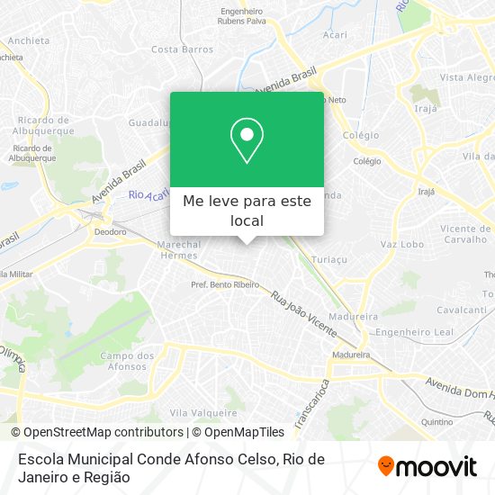 Escola Municipal Conde Afonso Celso mapa