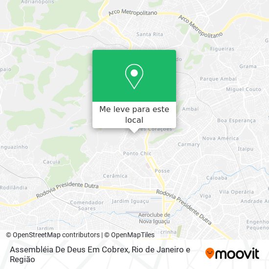 Assembléia De Deus Em Cobrex mapa