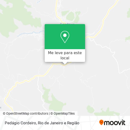 Pedágio Cordeiro mapa