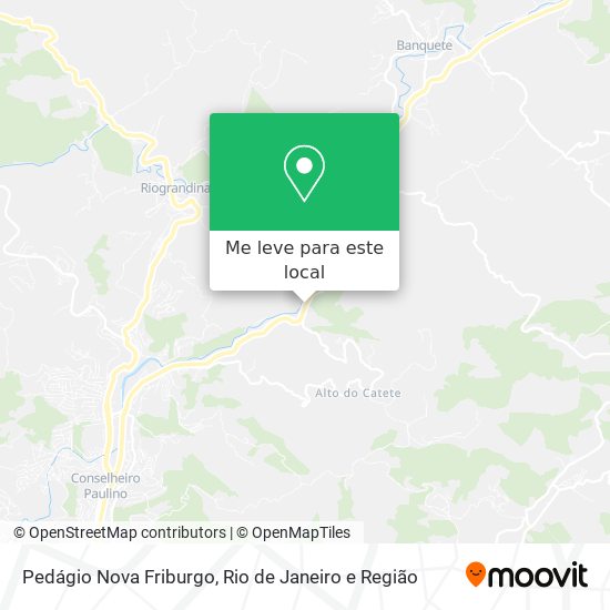 Pedágio Nova Friburgo mapa