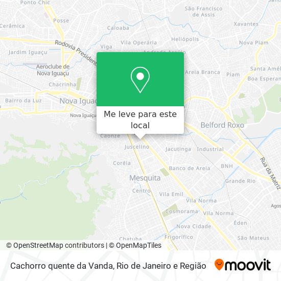 Cachorro quente da Vanda mapa