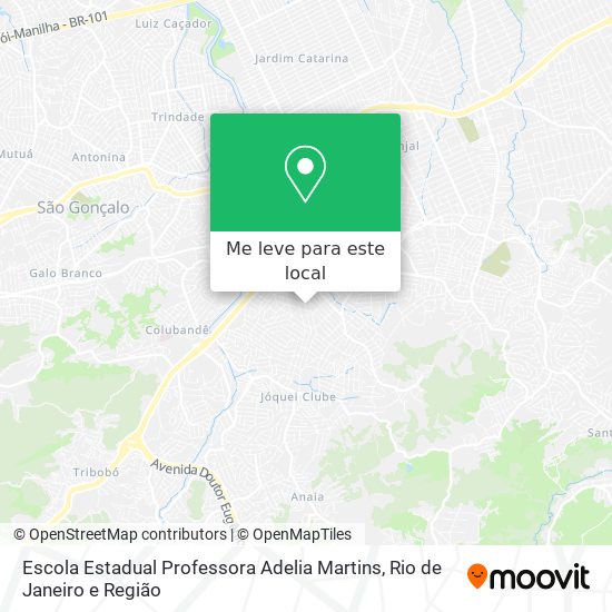 Escola Estadual Professora Adelia Martins mapa