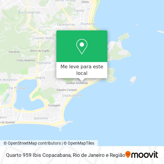 Quarto 959 Ibis Copacabana mapa