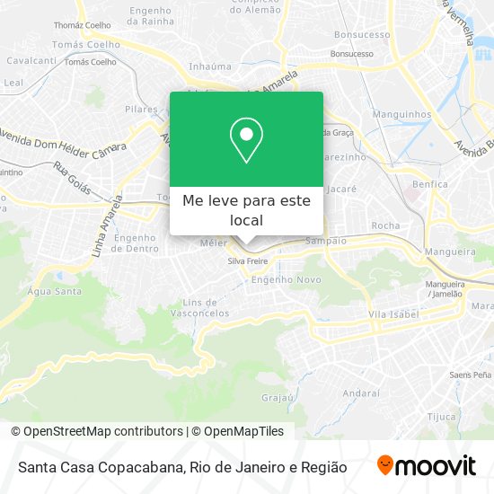 Santa Casa Copacabana mapa