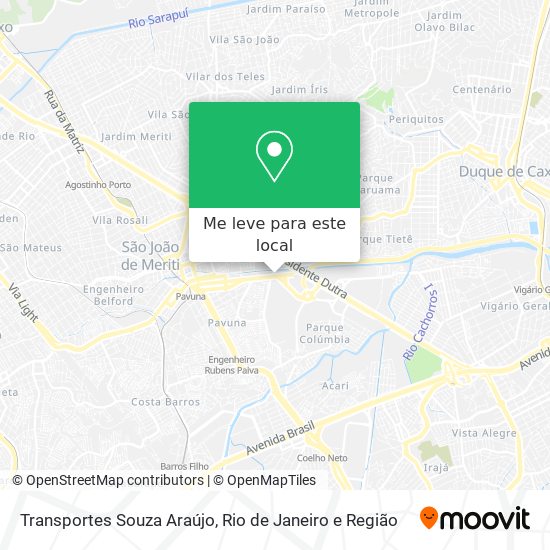 Transportes Souza Araújo mapa