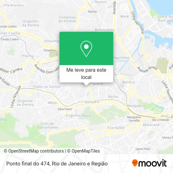 Ponto final do 474 mapa