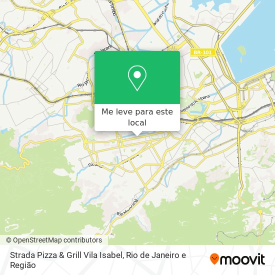 Strada Pizza & Grill Vila Isabel mapa