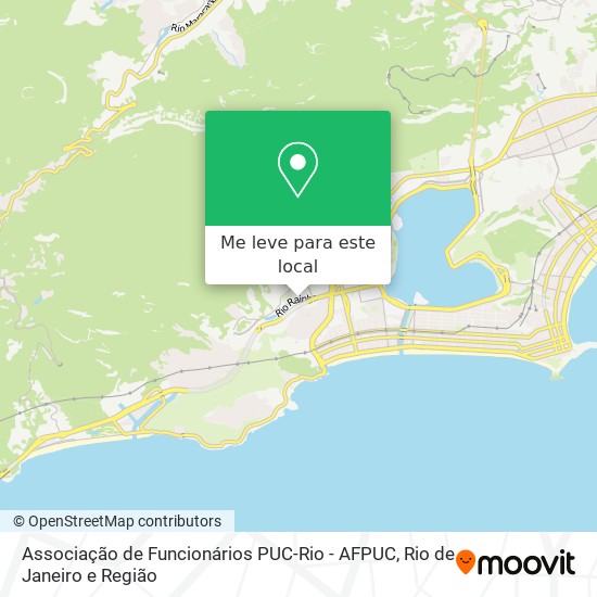 Associação de Funcionários PUC-Rio - AFPUC mapa