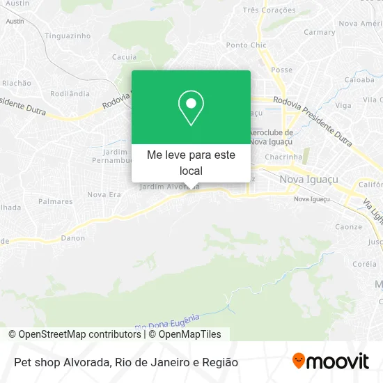 Pet shop Alvorada mapa
