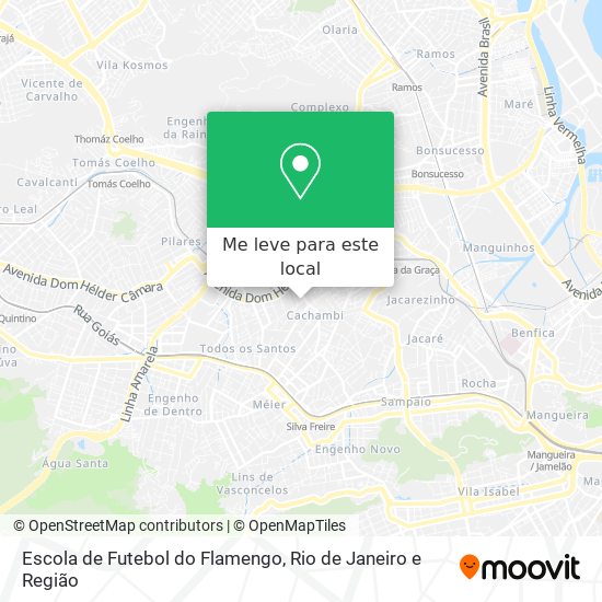 Escola de Futebol do Flamengo mapa
