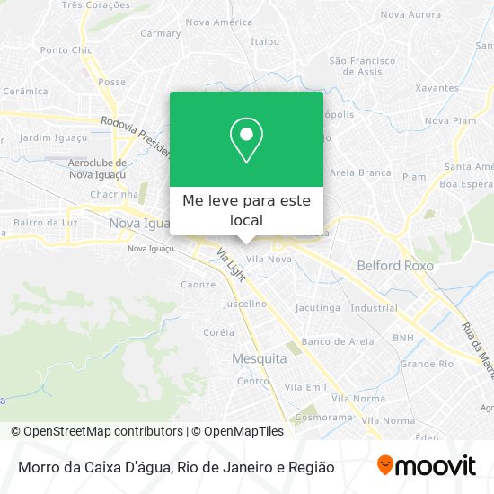 Morro da Caixa D'água mapa