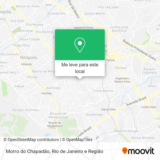 Morro do Chapadão mapa