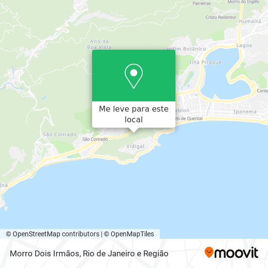 Morro Dois Irmãos mapa