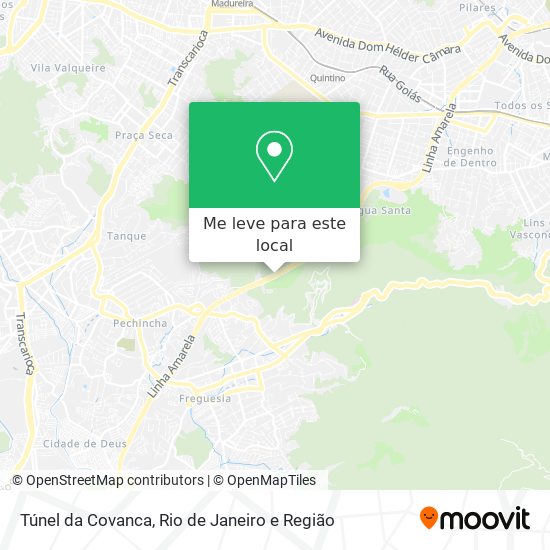 Túnel da Covanca mapa