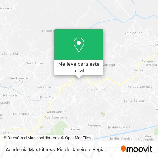 Academia Max Fitness mapa