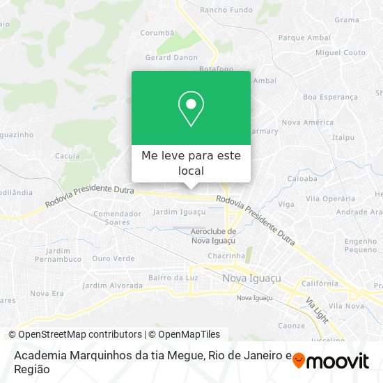 Academia Marquinhos da tia Megue mapa