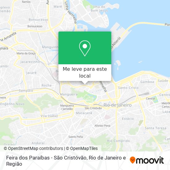 Feira dos Paraíbas - São Cristóvão mapa