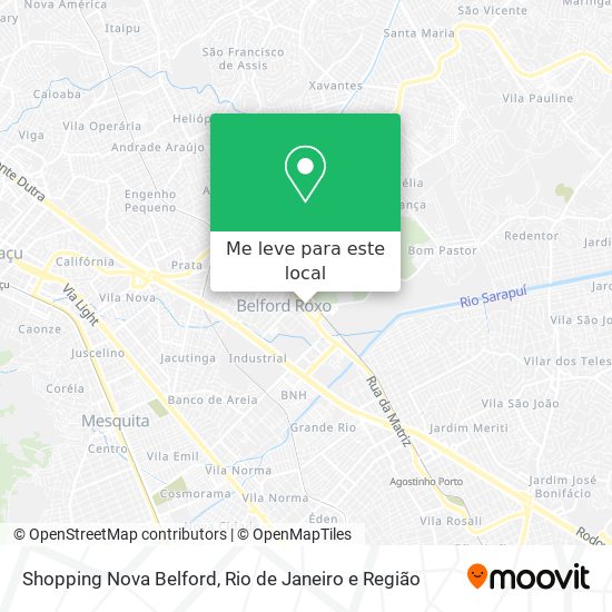 Shopping Nova Belford mapa