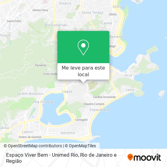 Espaço Viver Bem - Unimed Rio mapa