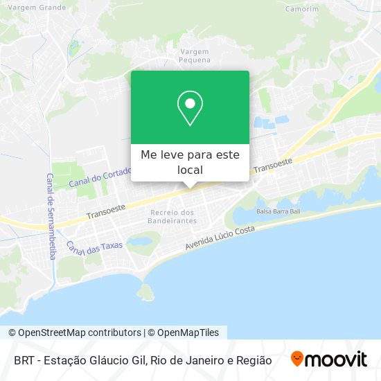 BRT - Estação Gláucio Gil mapa