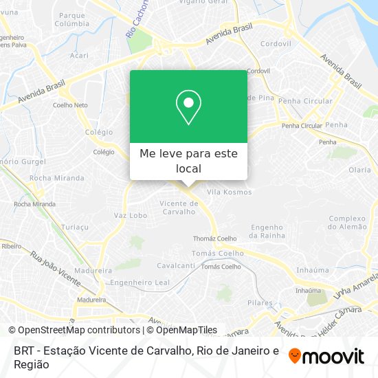 BRT - Estação Vicente de Carvalho mapa