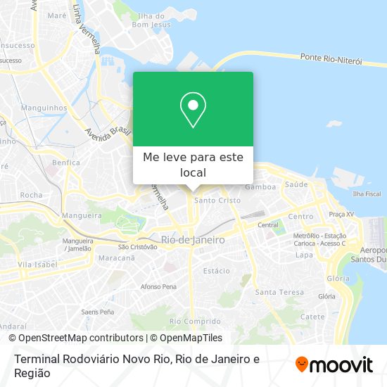 Terminal Rodoviário Novo Rio mapa