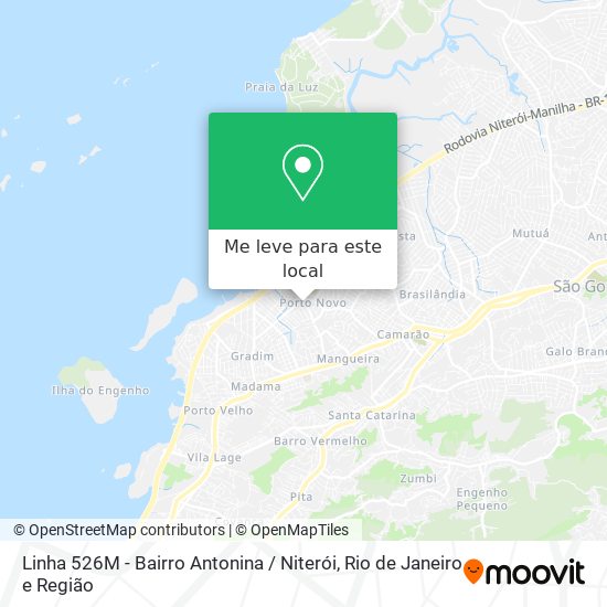 Linha 526M - Bairro Antonina / Niterói mapa