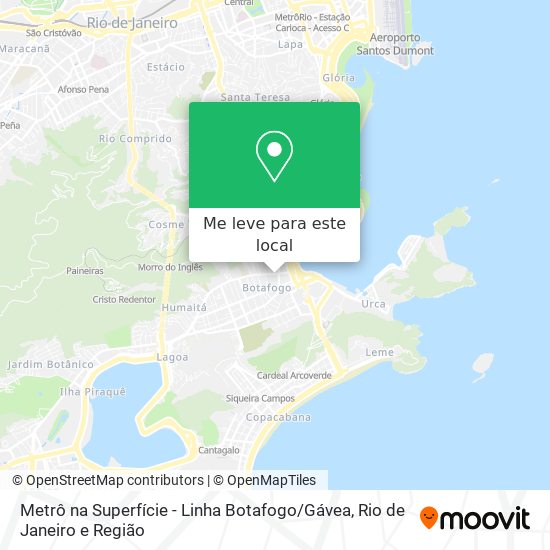 Metrô na Superfície - Linha Botafogo / Gávea mapa