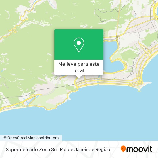 Supermercado Zona Sul mapa