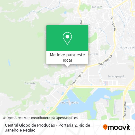 Central Globo de Produção - Portaria 2 mapa