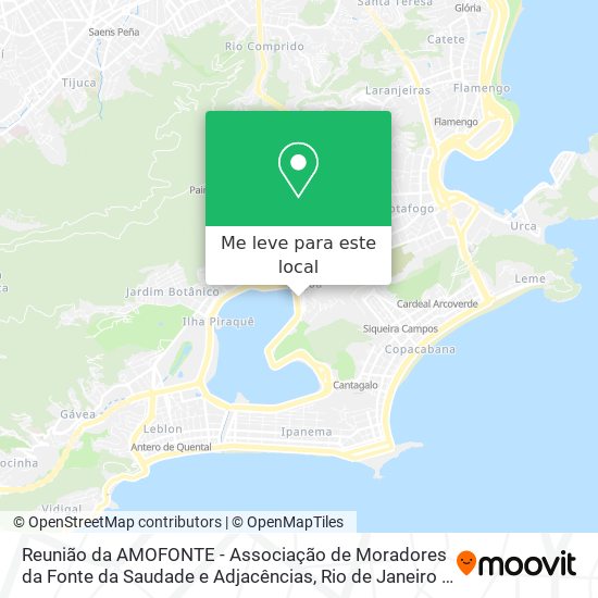 Reunião da AMOFONTE - Associação de Moradores da Fonte da Saudade e Adjacências mapa