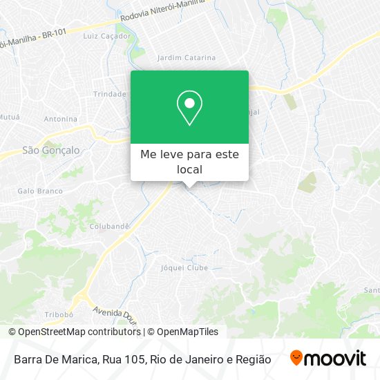Barra De Marica, Rua 105 mapa