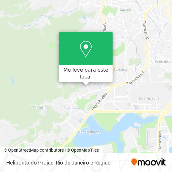 Heliponto do Projac mapa