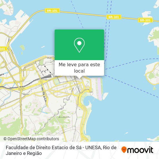 Faculdade de Direito Estacio de Sá - UNESA mapa