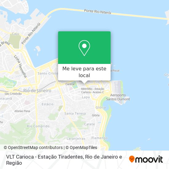 VLT Carioca - Estação Tiradentes mapa