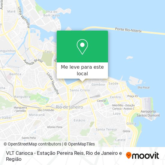 VLT Carioca - Estação Pereira Reis mapa