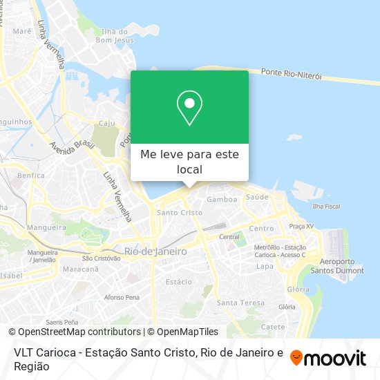 VLT Carioca - Estação Santo Cristo mapa