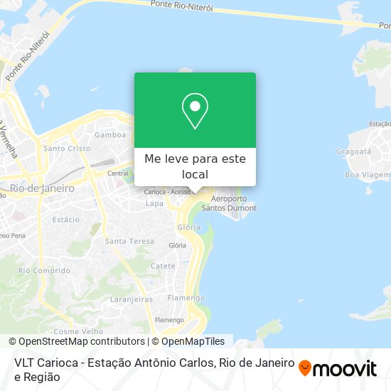 VLT Carioca - Estação Antônio Carlos mapa