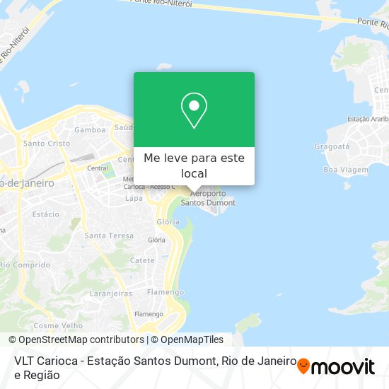 VLT Carioca - Estação Santos Dumont mapa