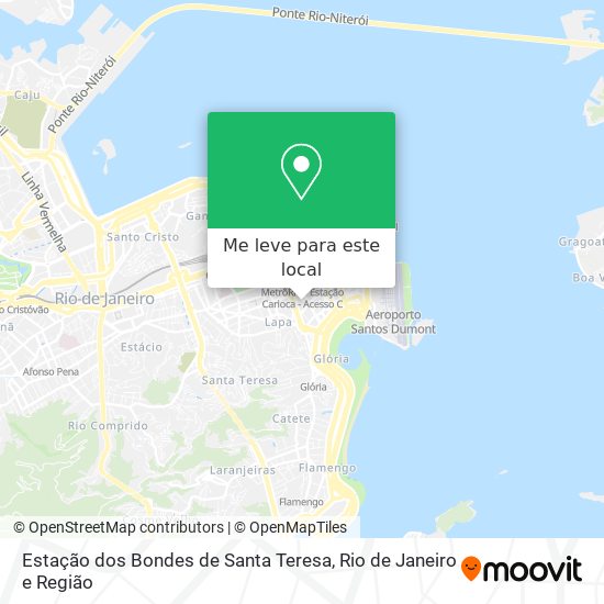 Estação dos Bondes de Santa Teresa mapa