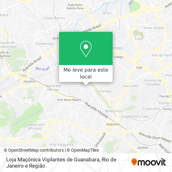 Loja Maçônica Vigilantes de Guanabara mapa