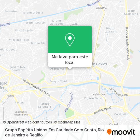 Grupo Espírita Unidos Em Caridade Com Cristo mapa