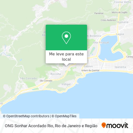 ONG Sonhar Acordado Rio mapa